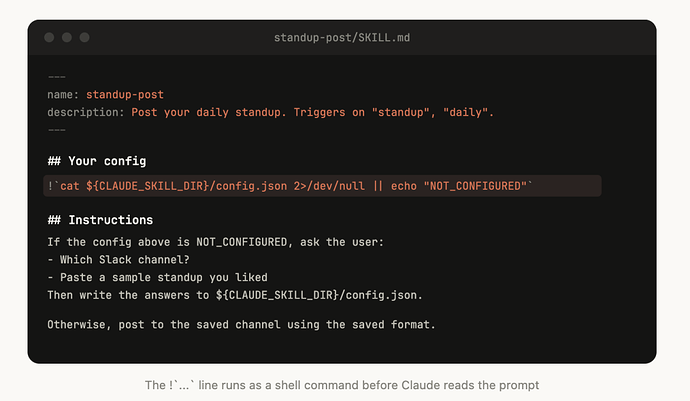 把用户上下文放进 config.json，缺了就先问